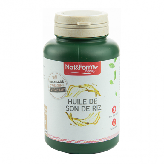 Nat&Form huile de son de riz 200 capsules Nat&Form huile de son de riz 200 capsules