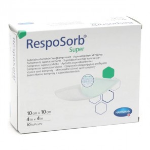 Hartmann RespoSorb Super pansement absorbant 10x10cm boîte de 10