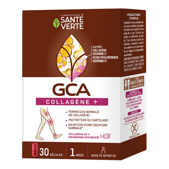 Santé Verte GCA FLEX + Protection & Fonctionnement du cartilage 30 gélules Santé Verte GCA FLEX + Protection & Fonctionnement du cartilage 30 gélules