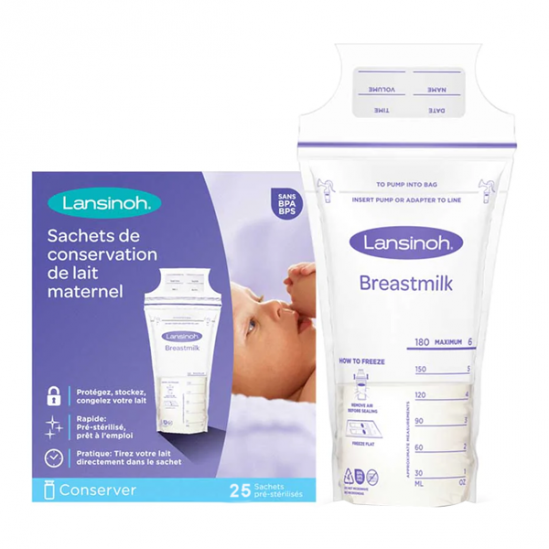 Lansinoh conservation du lait maternel 25 sachets Lansinoh conservation du lait maternel 25 sachets