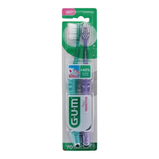 Gum Pro Sensitive brosse à dents ultra souple duo Gum Pro Sensitive brosse à dents ultra souple duo