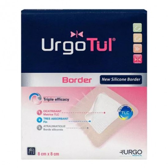 UrgoTul Border 6,5 x 10cm 10 pansements hydrocellulaires UrgoTul Border 6,5 x 10cm 10 pansements hydrocellulaires