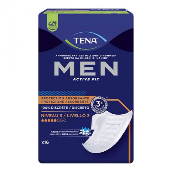 TENA Men protection absorbante niveau 3 boîte de 16 TENA Men protection absorbante niveau 3 boîte de 16
