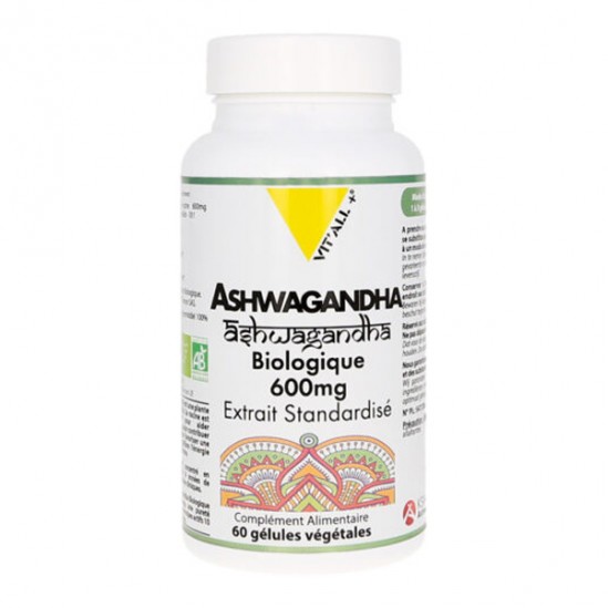 Vitall+ Ashwagandha bio 600mg 60 gélules