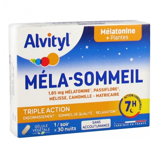 Alvityl Méla-Sommeil triple action 30 gélules Alvityl Méla-Sommeil triple action 30 gélules