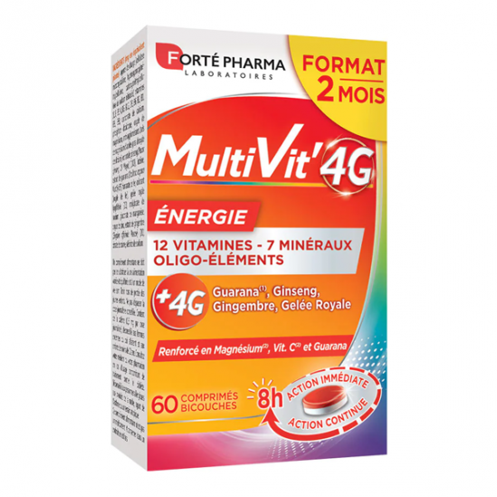 Forté Pharma Multivit'4G Énergie 60 comprimés Forté Pharma Multivit'4G Énergie 60 comprimés