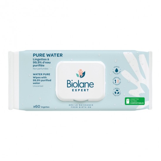 Biolane Expert lingettes pure water lot de 3 x 60 lingettes Biolane Expert lingettes pure water lot de 3 x 60 lingettes