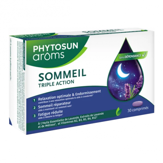 Phytosun Arôms Sommeil triple action 30 comprimés Phytosun Arôms Sommeil triple action 30 comprimés
