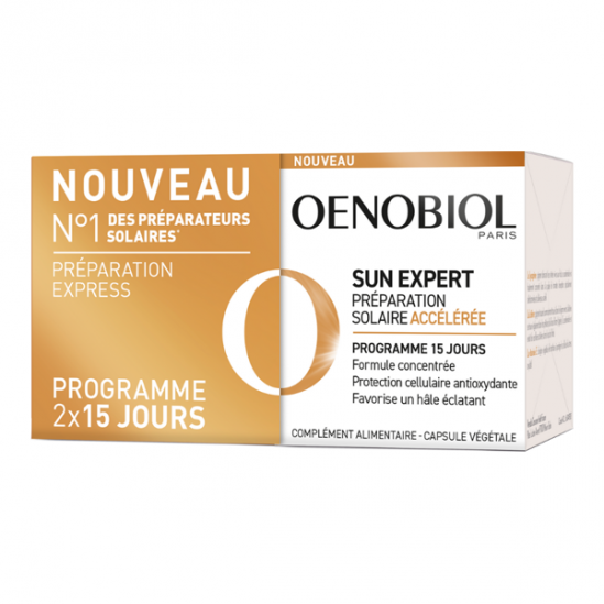 Oenobiol Sun Expert Préparation Solaire Accélérée 15 capsules Oenobiol Sun Expert Préparation Solaire Accélérée 15 capsules