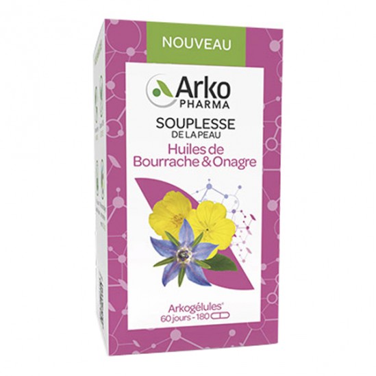Arkopharma Arkogélules Huiles de Bourrache & Onagre 180 gélules Arkopharma Arkogélules Huiles de Bourrache & Onagre 180 gélules
