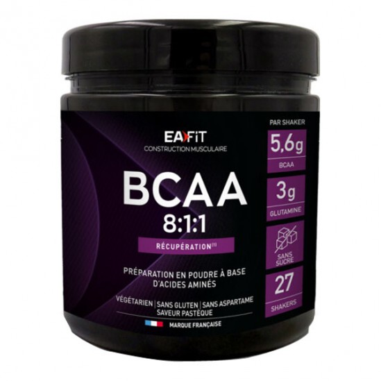 Eafit BCAA 8:1:1 Récupération saveur pastèque 275gr Eafit BCAA 8:1:1 Récupération saveur pastèque 275gr