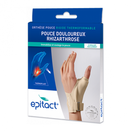 Epitact Orthèse pouce thermoformable rhizarthrose droite taille L
