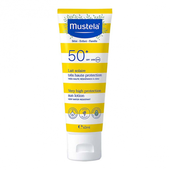 Mustela lait solaire très haute protection spf50+ 40ml Mustela lait solaire très haute protection spf50+ 40ml