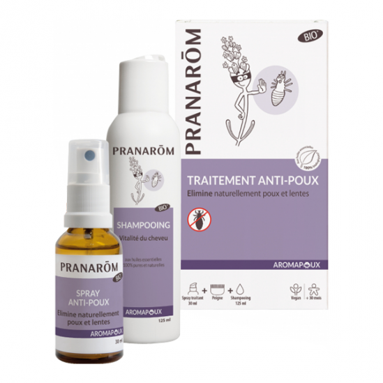 Pranarôm Aromapoux traitement anti-poux 2 en 1 bio Pranarôm Aromapoux traitement anti-poux 2 en 1 bio