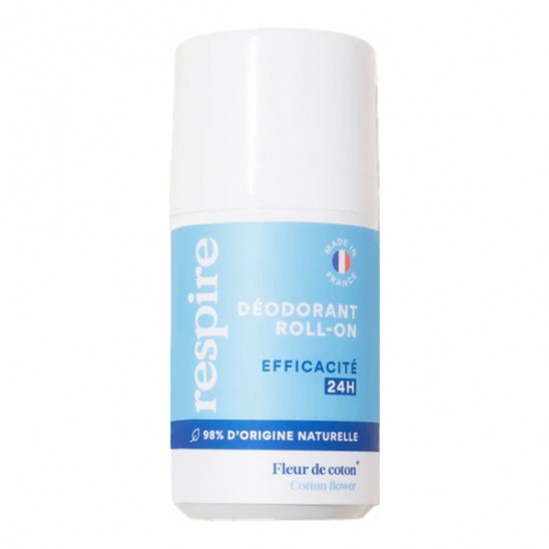 Respire déodorant roll-on Fleur de coton 24h 50ml Respire déodorant roll-on Fleur de coton 24h 50ml