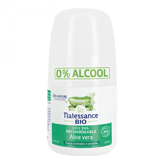 Natessance déo 24h rechargeable Aloe Vera bio 50ml Natessance déo 24h rechargeable Aloe Vera bio 50ml