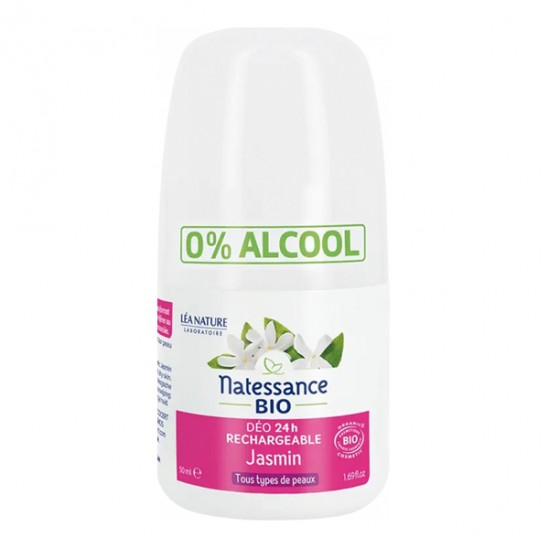 Natessance déo 24h rechargeable Jasmin bio 50ml Natessance déo 24h rechargeable Jasmin bio 50ml