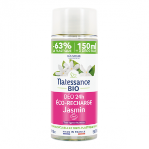 Natessance déo 24h éco-recharge Jasmin bio 150ml