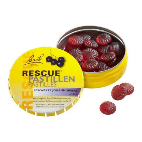 Fleurs de Bach Rescue pastilles cassis 50gr Fleurs de Bach Rescue pastilles cassis 50gr