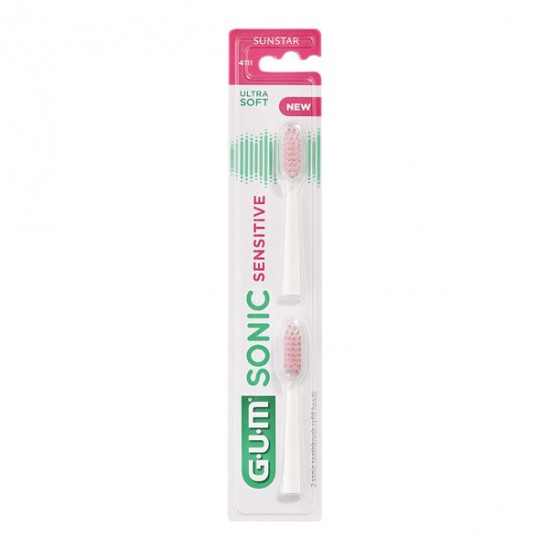 GUM Sonic Sensitive 2 recharges brosse à dents 4111 GUM Sonic Sensitive 2 recharges brosse à dents 4111