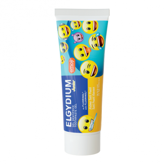 Elgydium Junior emoji gel dentifrice Tutti Frutti 7/12 ans 50ml Elgydium Junior emoji gel dentifrice Tutti Frutti 7/12 ans 50ml