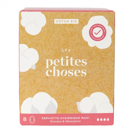 Les Petites Choses Serviette Hygiénique Extra Long coton bio boite de 8 Les Petites Choses Serviette Hygiénique Extra Long coton bio boite de 8