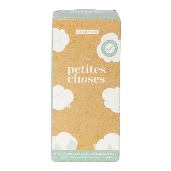 Les Petites Choses Tampon Bio avec applicateur Flux normal boite de 16 Les Petites Choses Tampon Bio avec applicateur Flux normal boite de 16