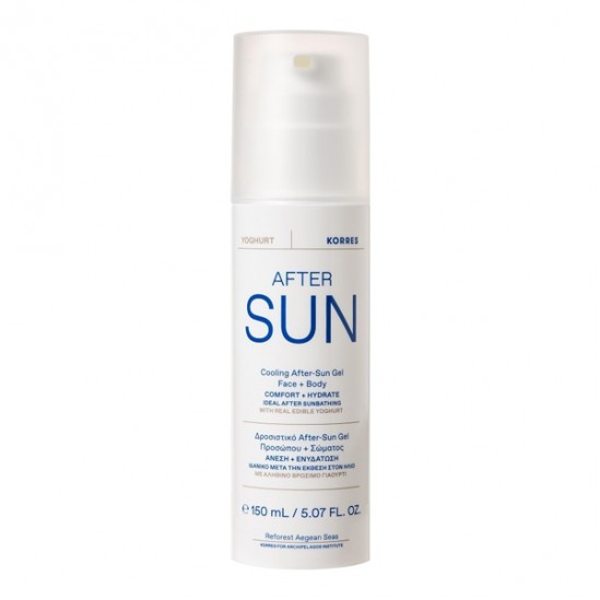 Korres gel fraîcheur après-soleil visage + corps Yaourt 150ml