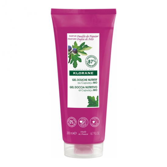 Klorane Feuille de Figuier gel douche nutritif au Cupuaçu bio 200ml Klorane Feuille de Figuier gel douche nutritif au Cupuaçu bio 200ml