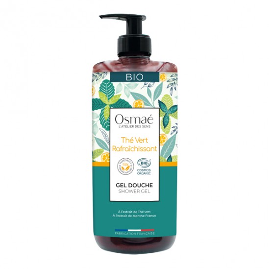 Osmaé Thé Vert Rafraîchissant gel douche bio 1L Osmaé Thé Vert Rafraîchissant gel douche bio 1L