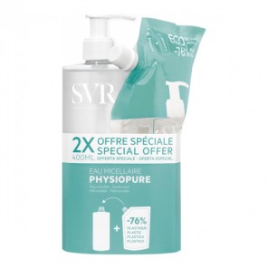 SVR Physiopure eau micellaire 400ml + éco-recharge 400ml