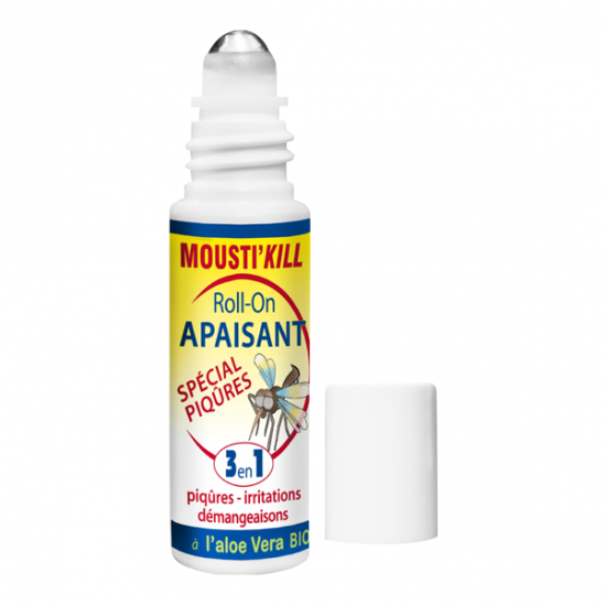 Mousti'kill Roll-on Apaisant 3en1 à l'Aloe Vera bio 15ml Mousti'kill Roll-on Apaisant 3en1 à l'Aloe Vera bio 15ml