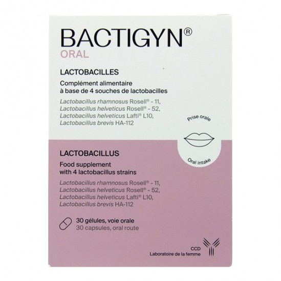 Bactigyn Oral Lactobacilles 30 gélules Bactigyn Oral Lactobacilles 30 gélules