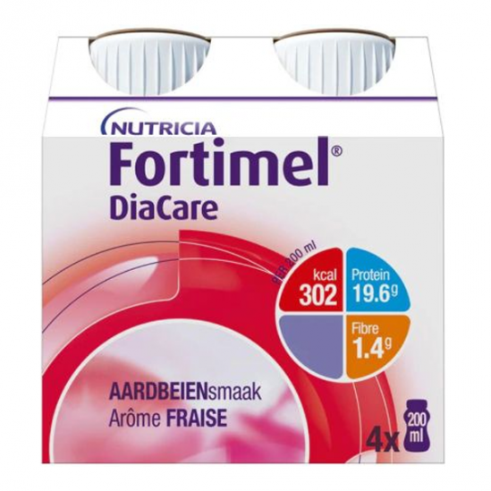 Nutricia Fortimel Diacare fraise 4 x 200ml