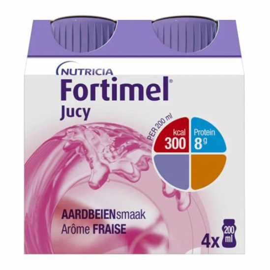 Nutricia Fortimel Jucy fraise 4 x 200ml Nutricia Fortimel Jucy fraise 4 x 200ml