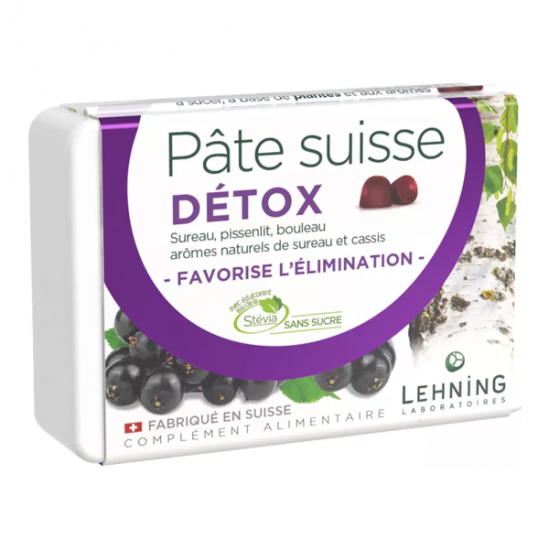 Lehning Pâte Suisse détox 40 gommes Lehning Pâte Suisse détox 40 gommes