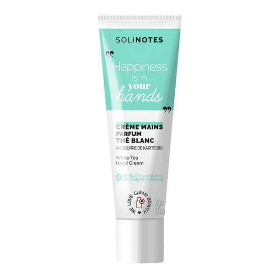 Solinotes Thé Blanc crème mains nourrissante 30ml Solinotes Thé Blanc crème mains nourrissante 30ml
