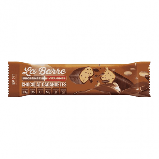 Eafit La Barre Protéines Vitamines au chocolat cacahuètes 49gr Eafit La Barre Protéines Vitamines au chocolat cacahuètes 49gr