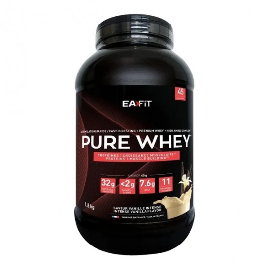 Eafit Pure Whey saveur vanille intense 1,8kg Eafit Pure Whey saveur vanille intense 1,8kg