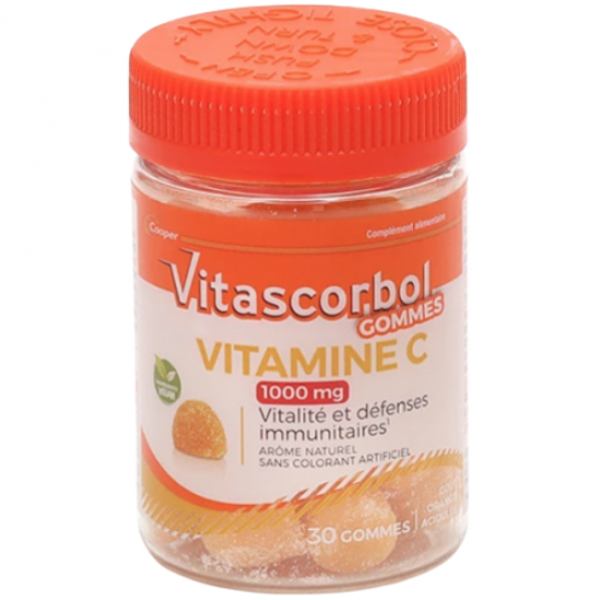 Vitascorbol Vitamine C 1000mg 30 gommes Vitascorbol Vitamine C 1000mg 30 gommes