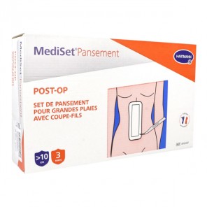 Paul Hartmann Mediset pansement Post-Op grandes plaies boîte de 3 soins