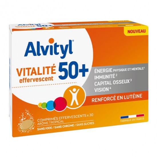 Alvityl Vitalité 50+ 30 comprimés effervescents Alvityl Vitalité 50+ 30 comprimés effervescents