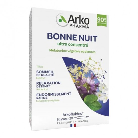 Arkopharma arkofluides bonne nuit ultra concentré ampoules 20x10ml Arkopharma arkofluides bonne nuit ultra concentré ampoules 20x10ml