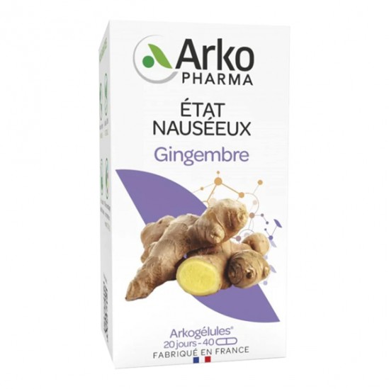 Arkopharma Arkogélules Gingembre état nauséeux 40 gélules Arkopharma Arkogélules Gingembre état nauséeux 40 gélules