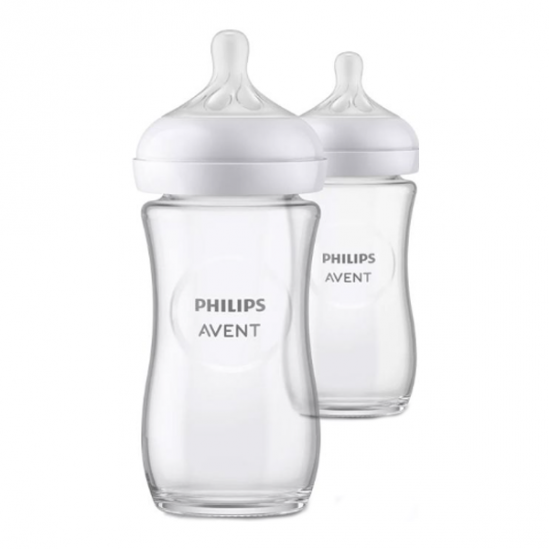 Avent Biberon Natural response verre lot de 2 x 240ml Avent Biberon Natural response verre lot de 2 x 240ml