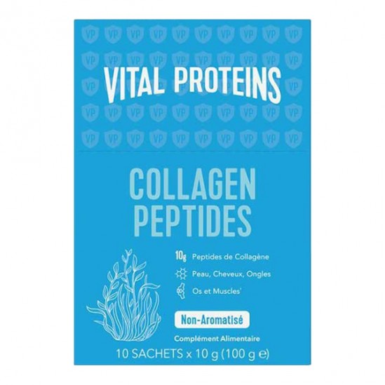 Vital Proteins Collagen Peptides boîte de 10 sticks x 10gr Vital Proteins Collagen Peptides boîte de 10 sticks x 10gr