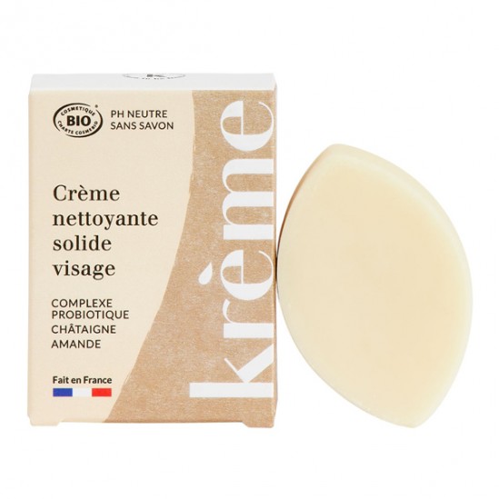 Krème crème nettoyante solide bio 50gr Krème crème nettoyante solide bio 50gr