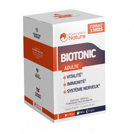 Prescription Nature Biotonic adulte 90 gélules Prescription Nature Biotonic adulte 90 gélules