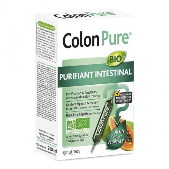 Nutreov Colon Pure purifiant intestinal 20 ampoules Nutreov Colon Pure purifiant intestinal 20 ampoules