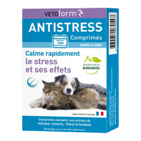Vetoform Anti-stress chien et chat 20 comprimés Vetoform Anti-stress chien et chat 20 comprimés